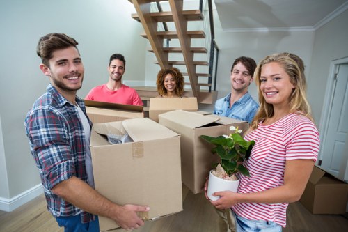 Furniture pick-up service for a Belmont home with bulky items ready for collection