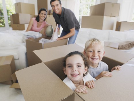 Moving van service helping with local residential relocation in Belmont