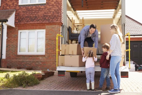 Removal team preparing a local house move in Belmont
