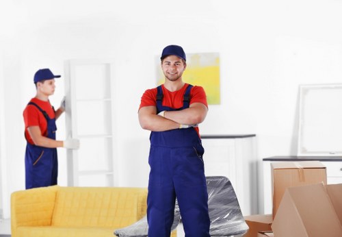 Removal team preparing for a local move in Belmont