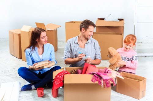 Packing and moving supplies prepared for a Belmont move