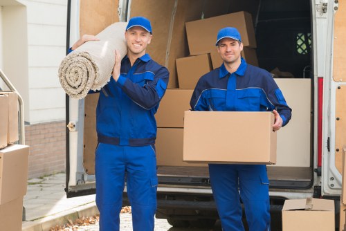 Furniture removal service helping clear an item from a Belmont property