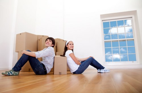 Belmont office movers packing business equipment and files