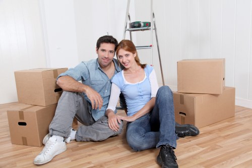 Careful loading of furniture into a removals van in Belmont