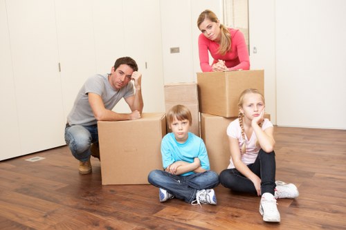 Belmont moving service handling boxes and household items