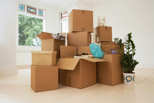 Local moving team helping with boxes and household items